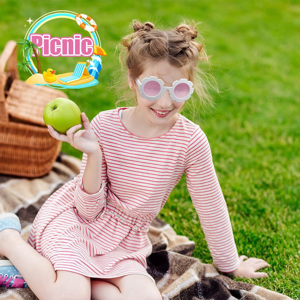 SNOWIE SOFT® 3Pcs Girls Sunglasses Kids Summer Sunglasses Round Flower Framed Sunglasses Outdoor UV Protection Beach Sunglasses for Kids 3-8 Years Old SNOWIE SOFT® 3Pcs Girls Sunglasses Kids Summer Sunglasses Round Flower Framed Sunglasses Outdoor UV Protection Beach Sunglasses for Kids 3-8 Years Old